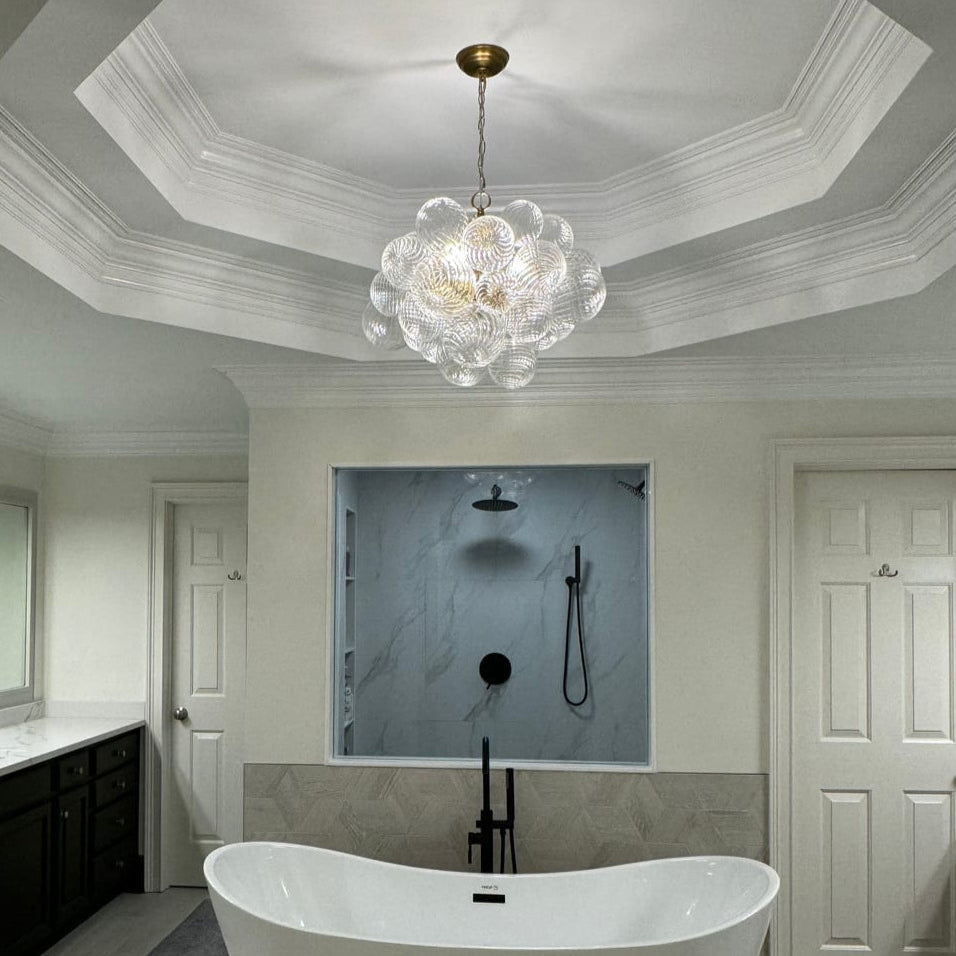 Stellia Bubble Art Brass Chandelier - Lamp Copper