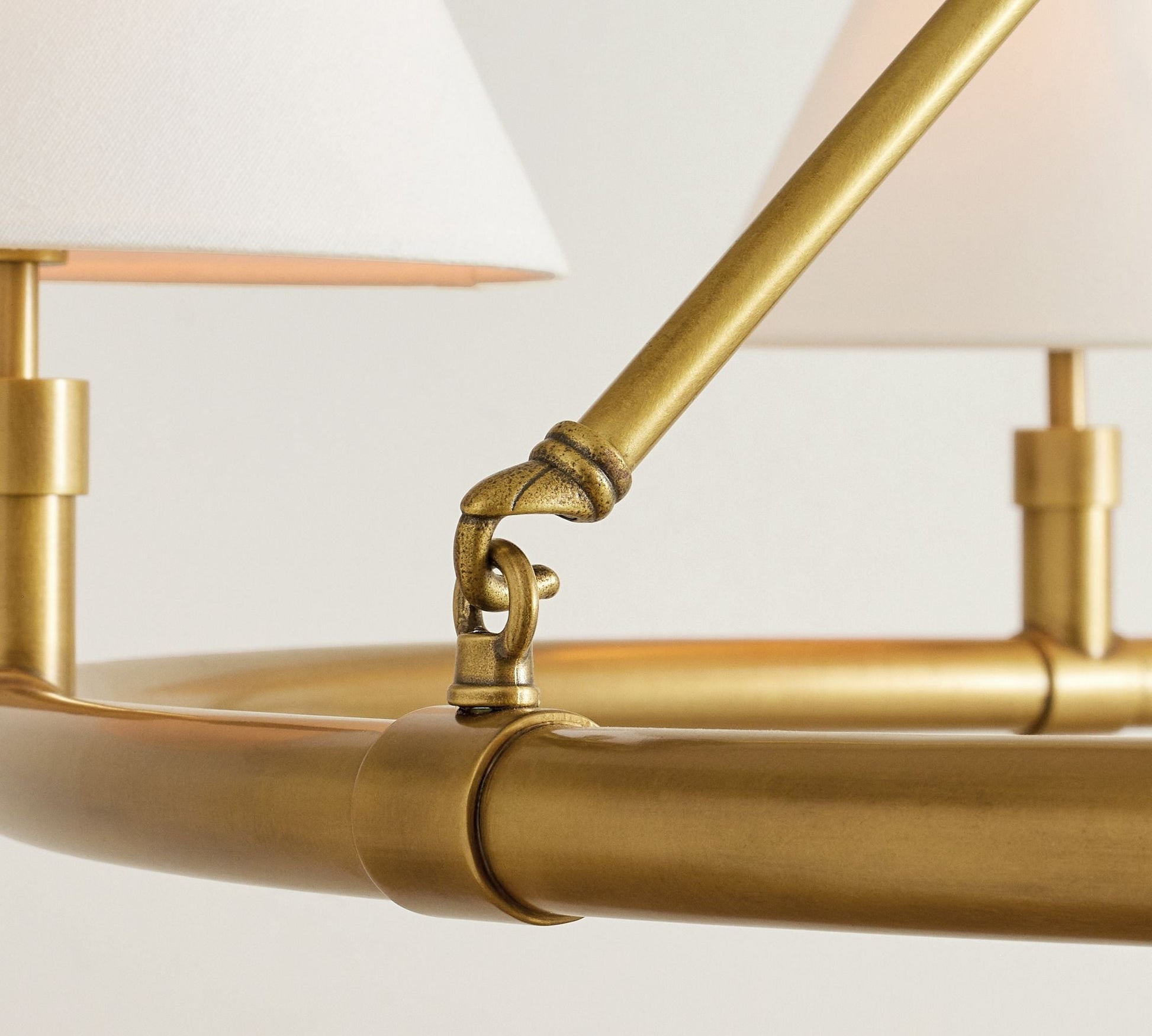 Lymara Vintage Industrial Robert Fabric Chandelier - Lamp Copper