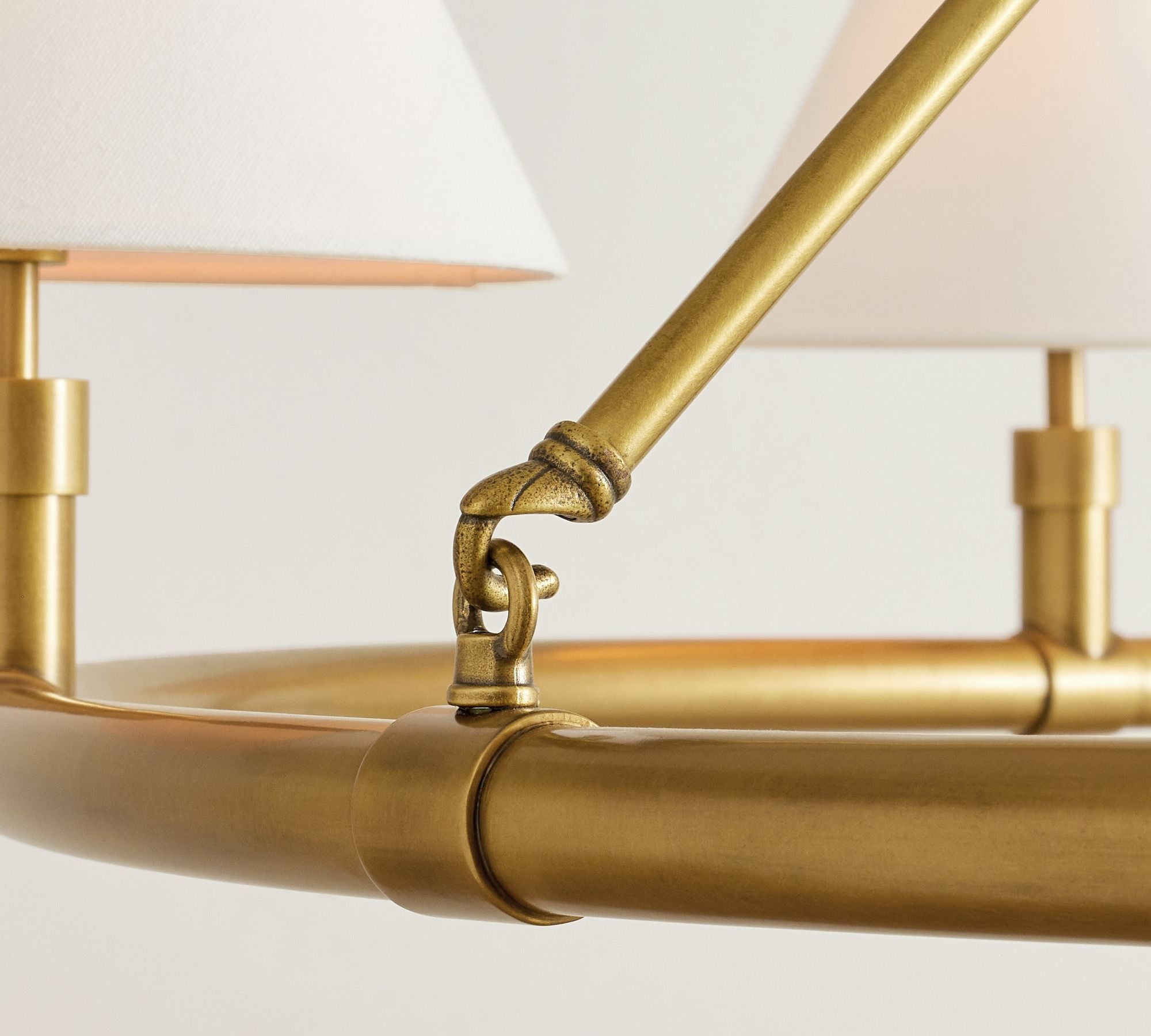 Lymara Vintage Industrial Robert Fabric Chandelier - Lamp Copper