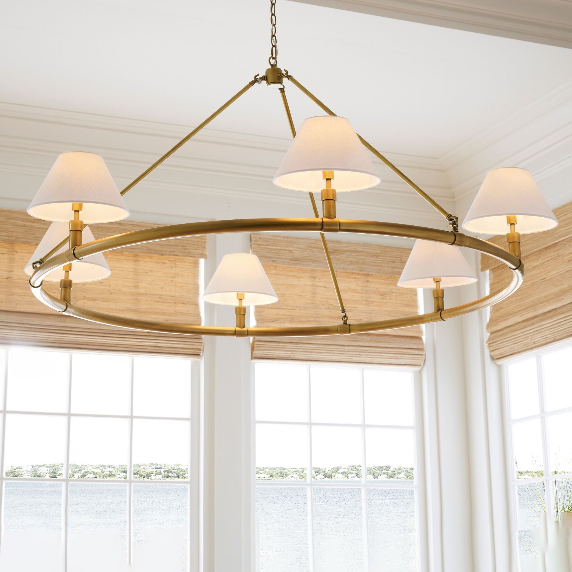 Lymara Vintage Industrial Robert Fabric Chandelier - Lamp Copper