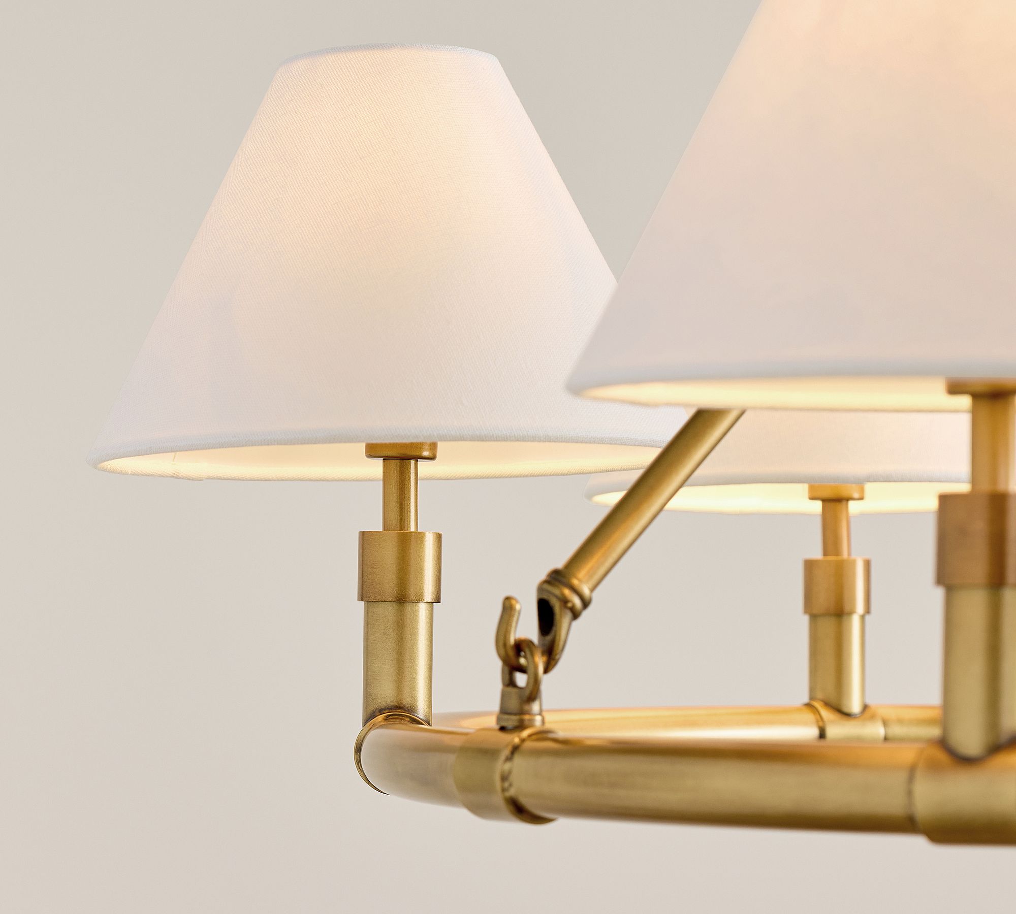 Lymara Vintage Industrial Robert Fabric Chandelier - Lamp Copper