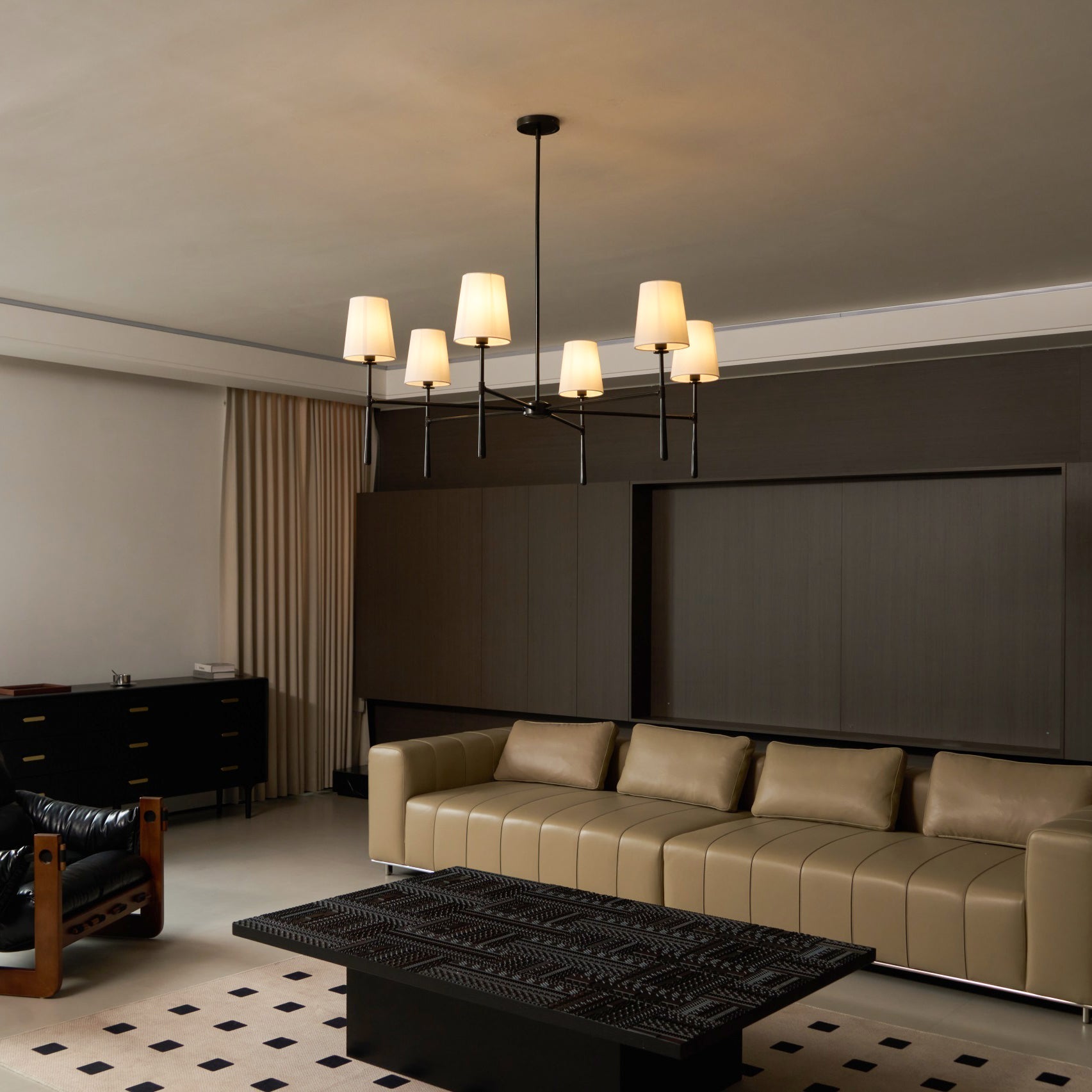 Varenne Round Chandelier - Lamp Copper