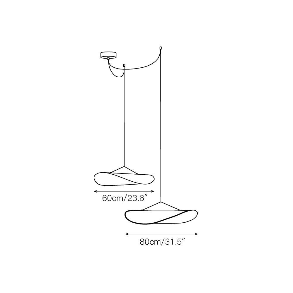 Elsolir Modern Minimalist Paper Pendant Lamp - Lamp Copper