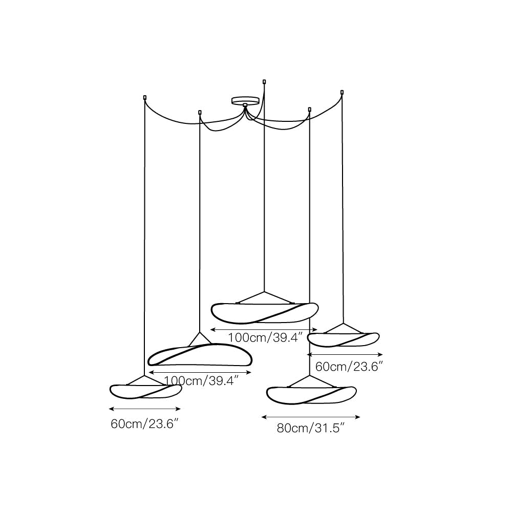 Elsolir Modern Minimalist Paper Pendant Lamp - Lamp Copper