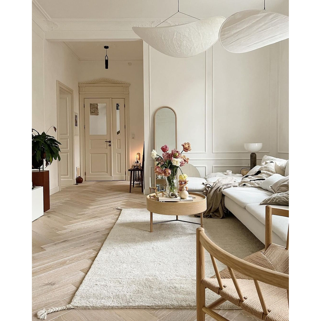 Elsolir Modern Minimalist Paper Pendant Lamp - Lamp Copper