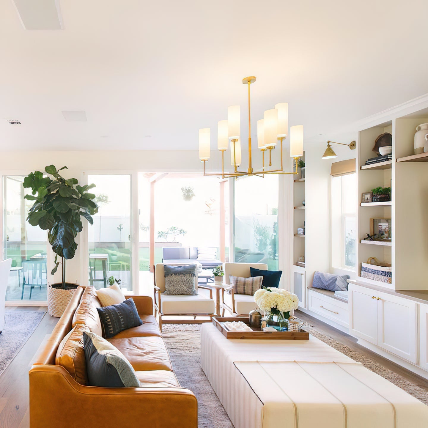 Eraeiel Postmodern Luxury Brass Fabric Chandelier - Lamp Copper