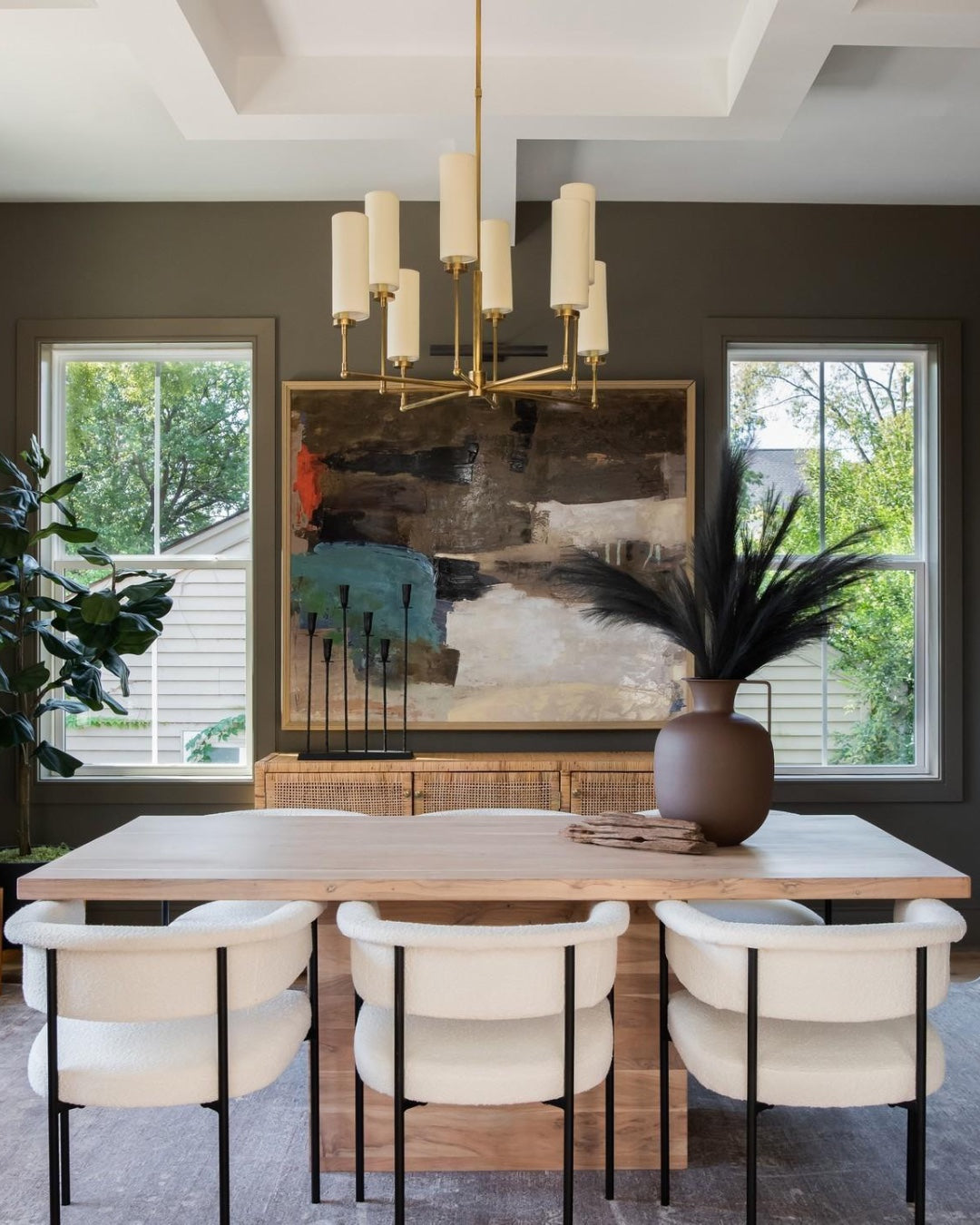 Eraeiel Postmodern Luxury Brass Fabric Chandelier - Lamp Copper