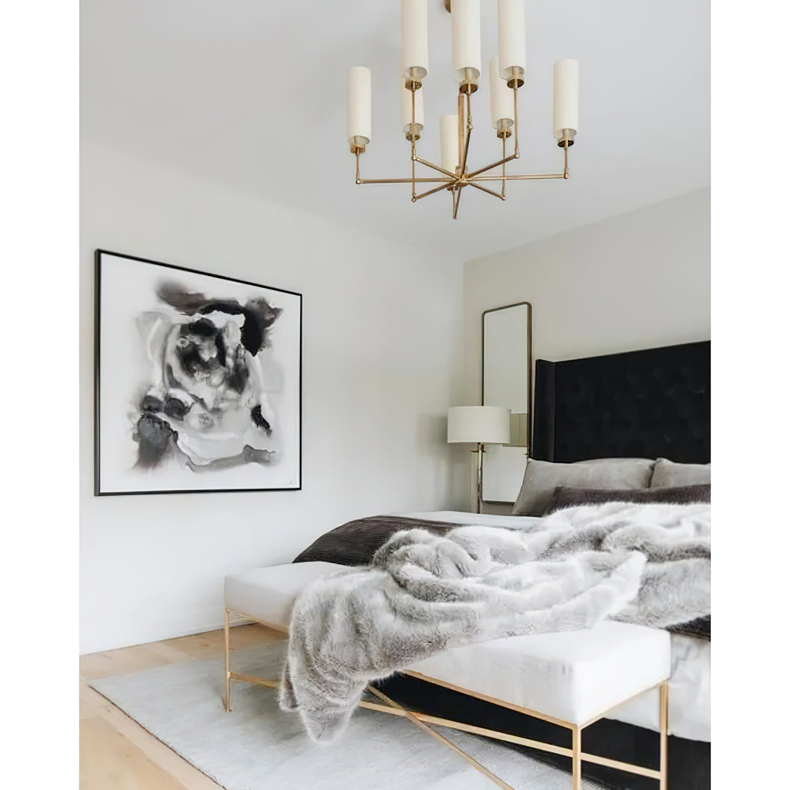 Eraeiel Postmodern Luxury Brass Fabric Chandelier - Lamp Copper