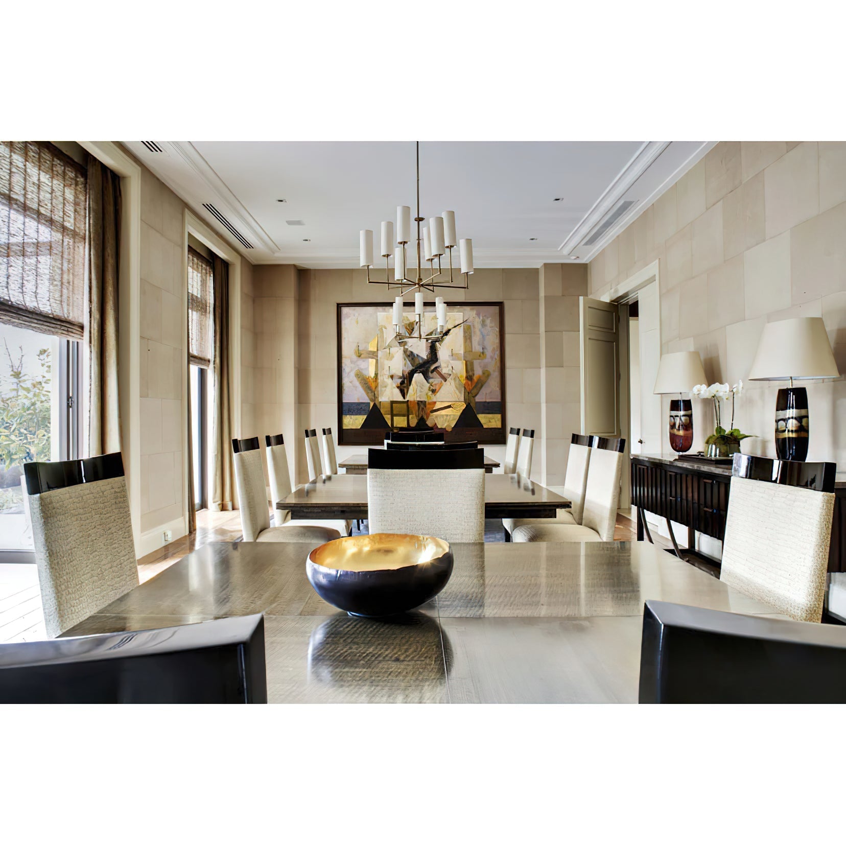 Eraeiel Postmodern Luxury Brass Fabric Chandelier - Lamp Copper