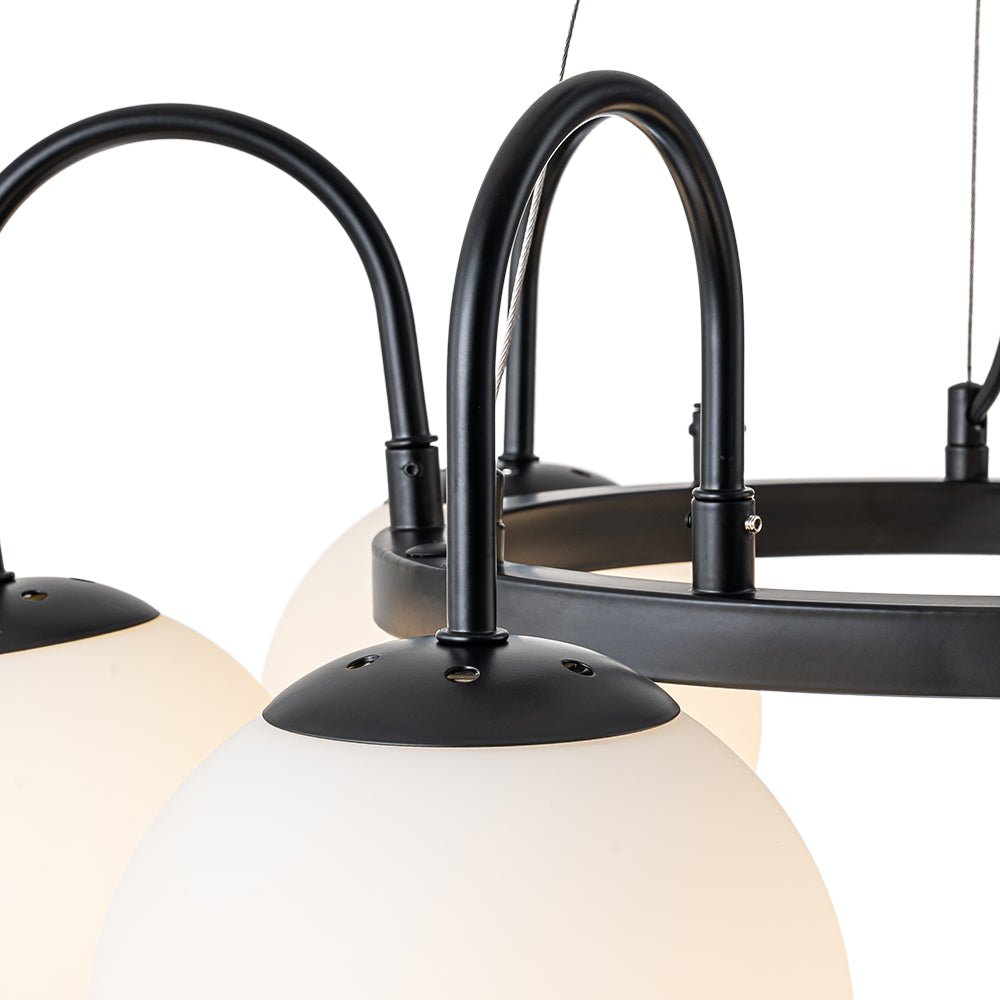 Ulfuvyt Frosted Globe Bubble Glass Chandelier - Lamp Copper