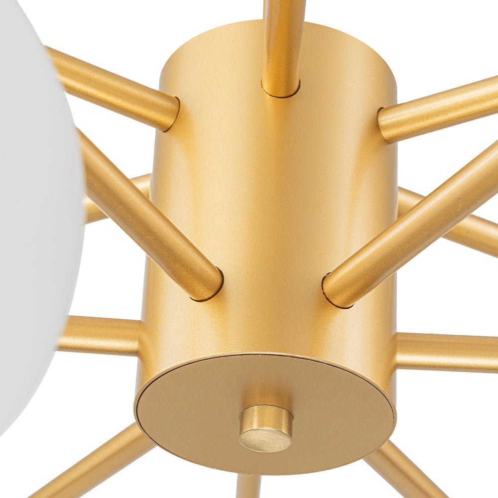 Xenuvux Sputnik Frosted Bubble Glass Pendant Chandelier - Lamp Copper