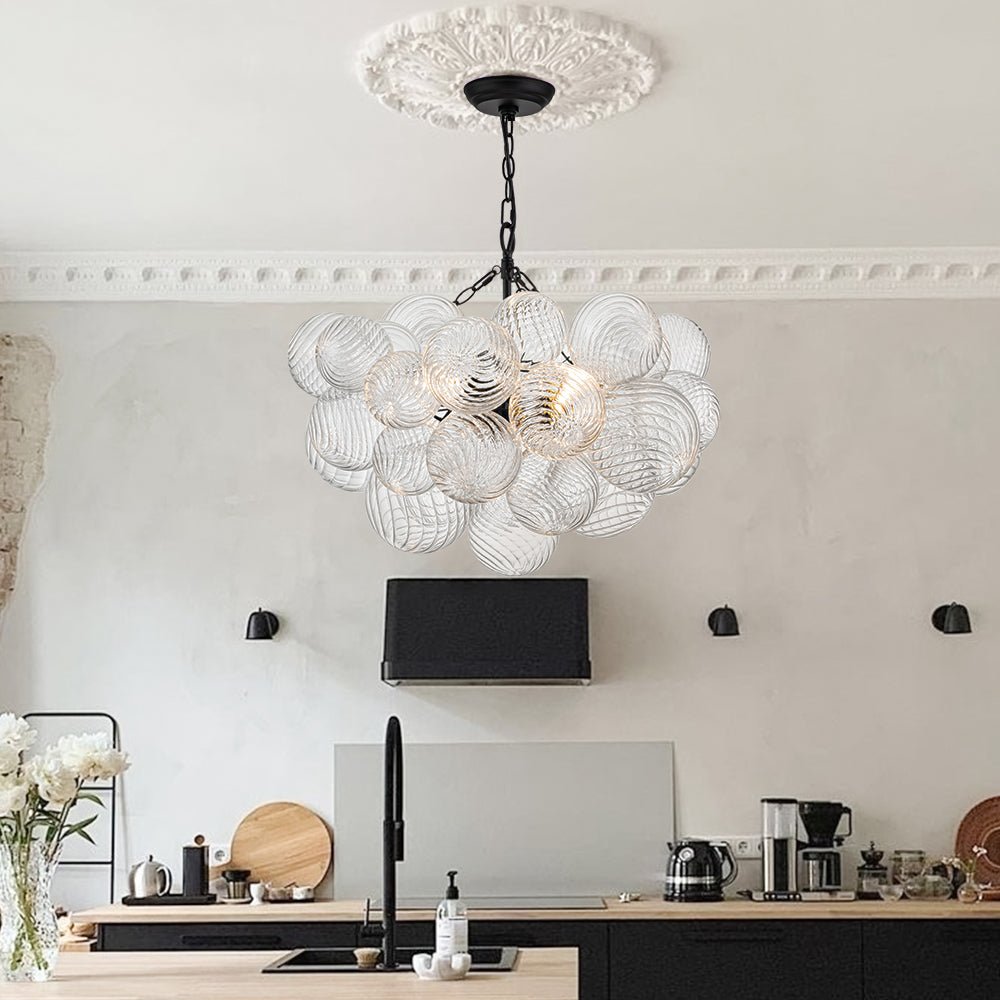 Stellia Bubble Art Brass Chandelier - Lamp Copper