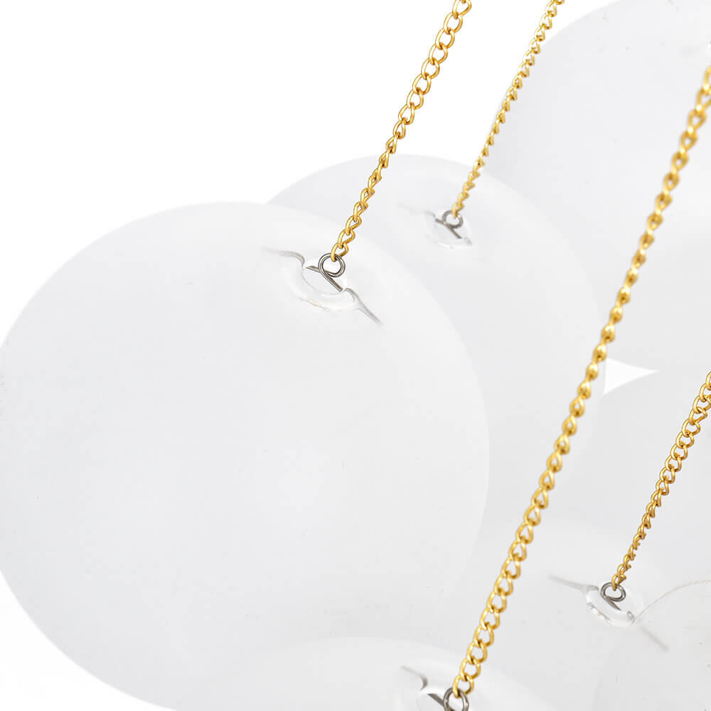 Hjemli Modern Metal Glass Chandelier - Lamp Copper