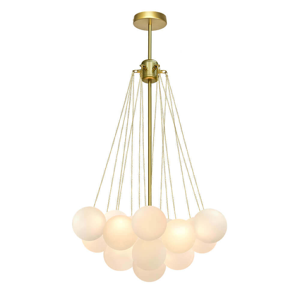 Hjemli Modern Metal Glass Chandelier - Lamp Copper