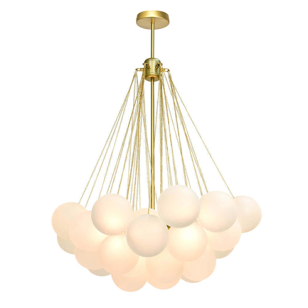 Hjemli Modern Metal Glass Chandelier - Lamp Copper