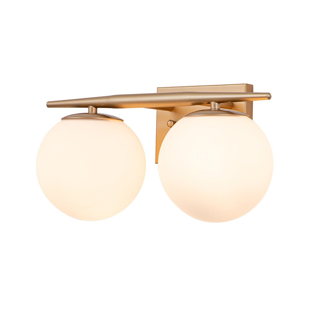 Ildvari Mid-century Opal Glass Vanity Light - Lamp Copper