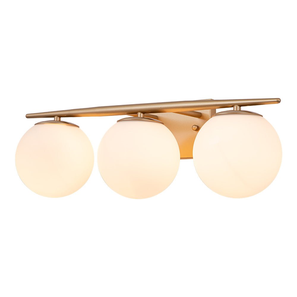 Ildvari Mid-century Opal Glass Vanity Light - Lamp Copper