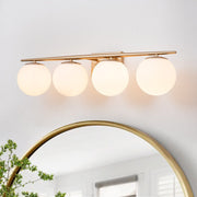 Ildvari Mid-century Opal Glass Vanity Light - Lamp Copper