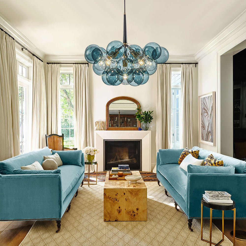 Elvora Modern Glass Chandelier - Lamp Copper