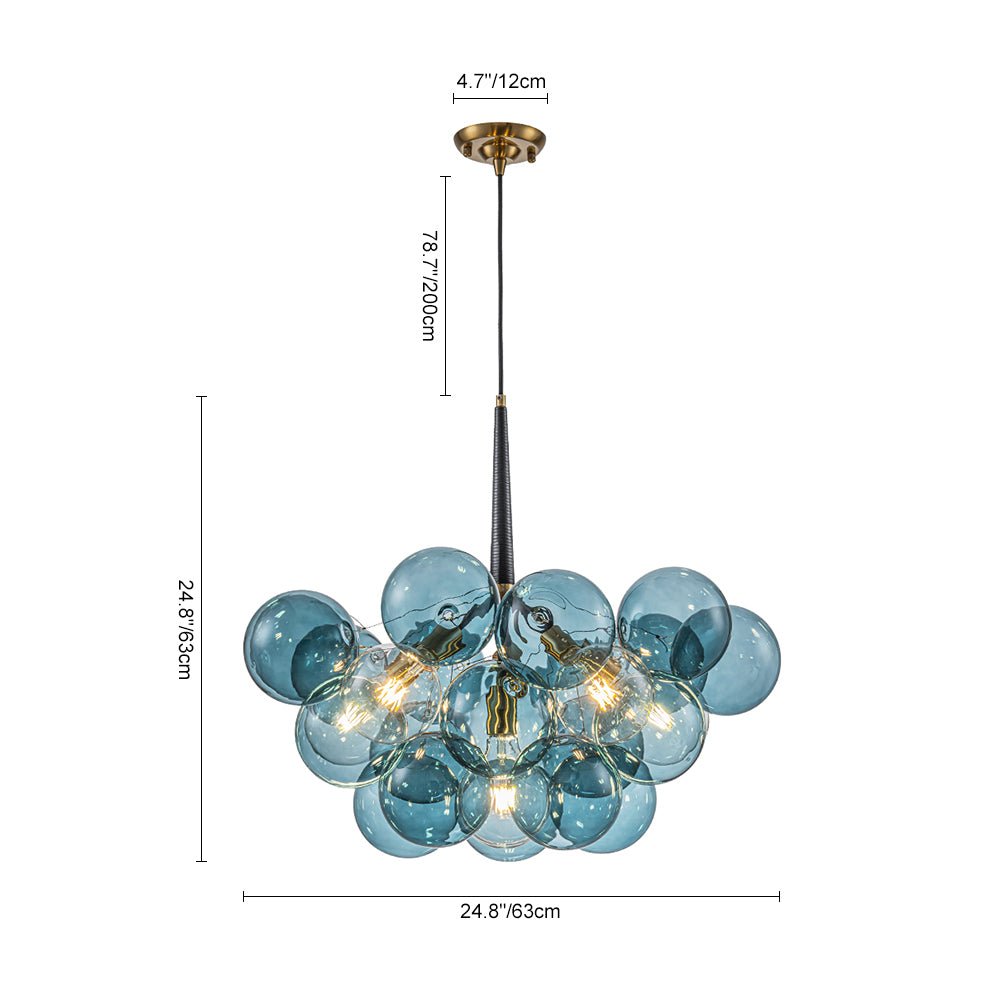 Elvora Modern Glass Chandelier - Lamp Copper