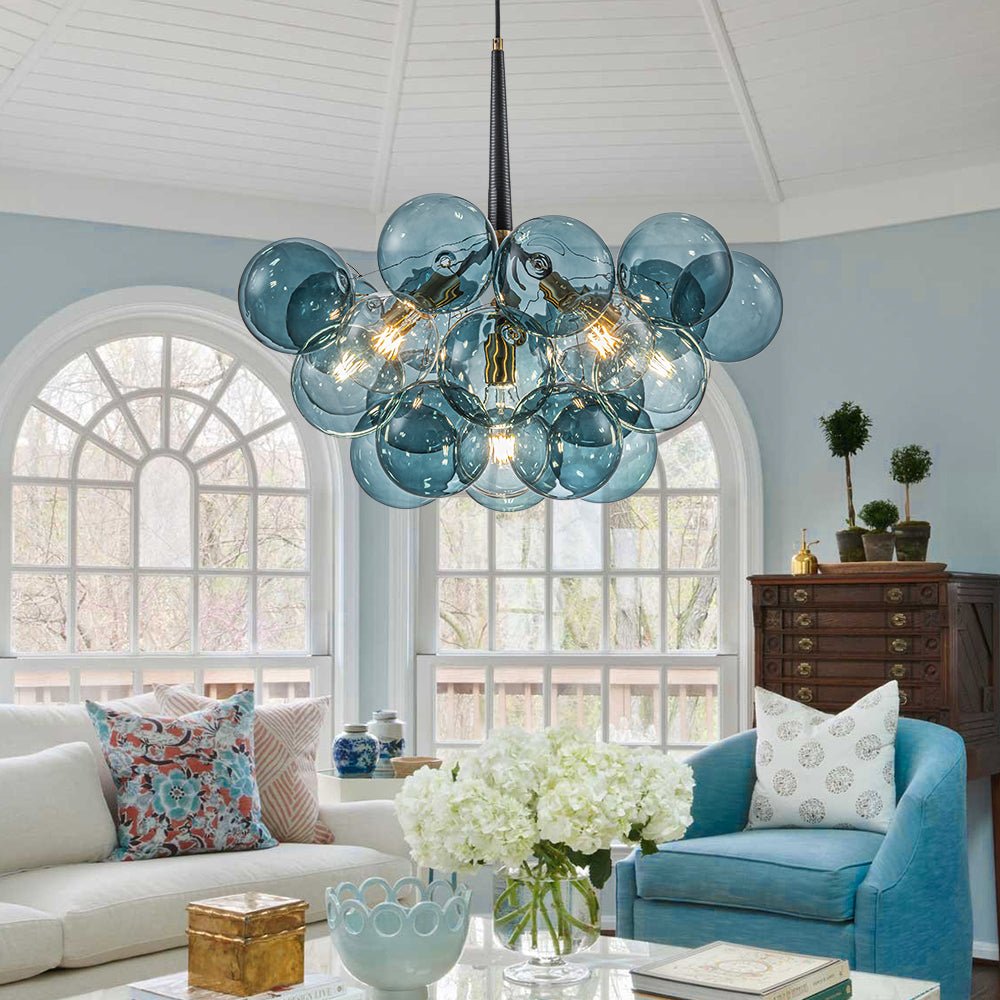 Elvora Modern Glass Chandelier - Lamp Copper